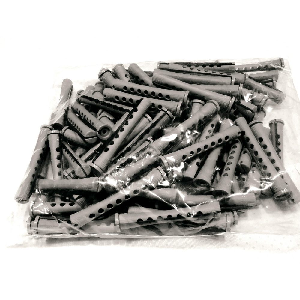 Gray Concave Perm Rods